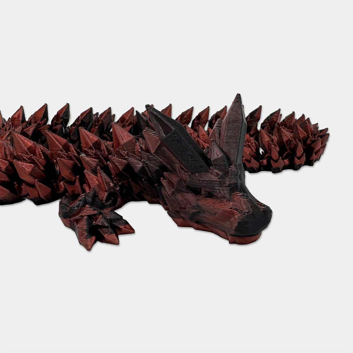Small Crystal Dragon in Red/Black silk filament