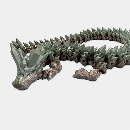 Small Crystal Dragon in Earth Tone Silk filament