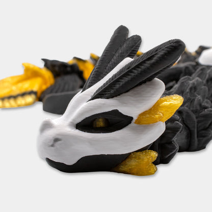 Close-up of the Death’s Head Moth Dragon’s skull-inspired head